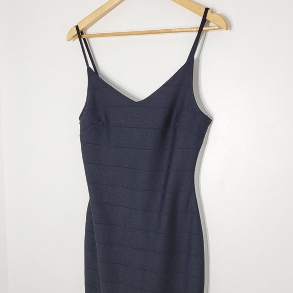 Love J Black Bandage Womens Sleeveless Strappy Cup Detail Bodycon Midi Dress Med - Picture 2 of 13